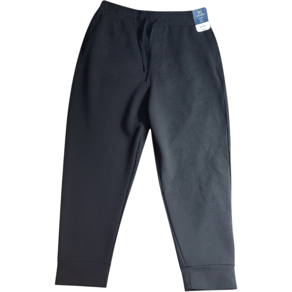 George Mens Lounge Pants Black Joggers Medium M Soft Stretch Drawstring Pockets